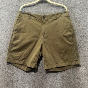 Bonobos Chino Shorts Men Large Olive Green 7 Inch Inseam Cotton Comfort